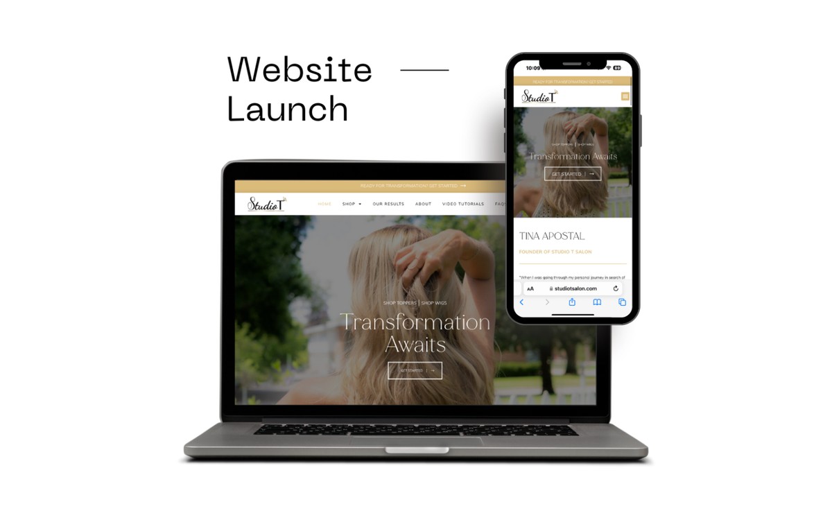 Studio T Salon Website Design